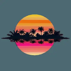 retro sunset a