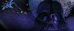 The climactic battle between the Rebellion and the Empire in Return of the Jedi