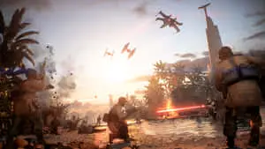 Idyllic Scarif Beach from Rogue One: A Star Wars Story