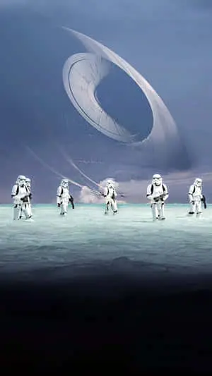 Scarif beach, Star Wars planet landscape