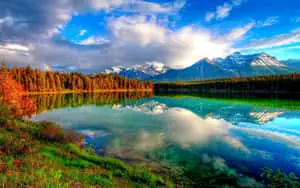 Idyllic Landscape at Sunset