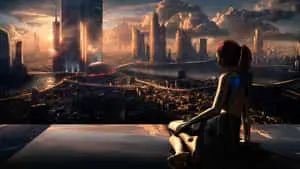 "Explore the limits of sci-fi with a journey through a space-age landscape."