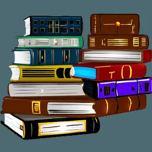 Sci-Fi Book Stack PNG vca51