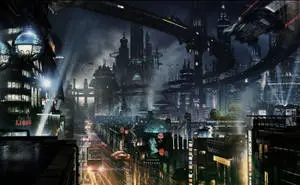 Sci Fi Cyberpunk City 