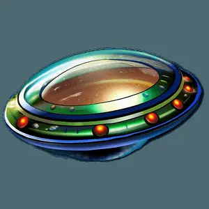 Sci-Fi Flying Saucer Graphic PNG 71