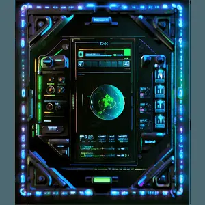 Sci Fi Holographic Interface PNG vhg