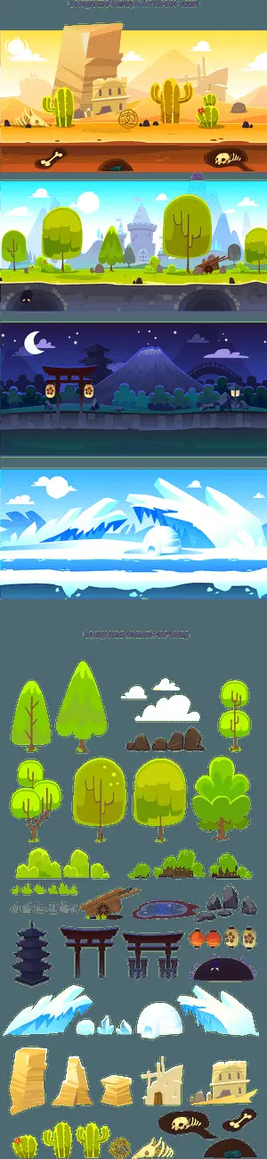 Seasonal Landscapesand Game Assets