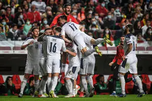 Serbia National Football Team Field Celebration
