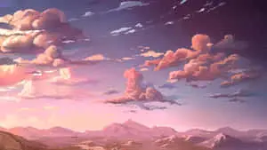 Serene Anime Landscape Sunset