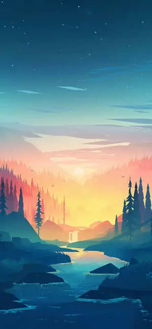Serene Landscape Sunset