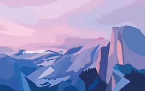 Serene Mountain Dusk Vector