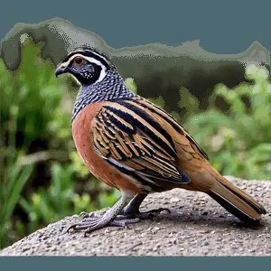 Serene Quail Landscape PNG 63