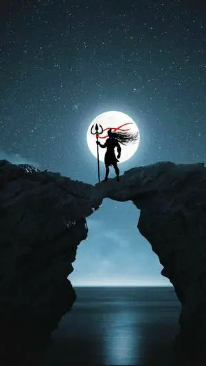 Shiva iPhone On Cliff