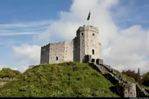 Side View Of Cardiff Castle