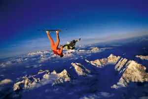 Skydiving Mountain Ranges Surfboard