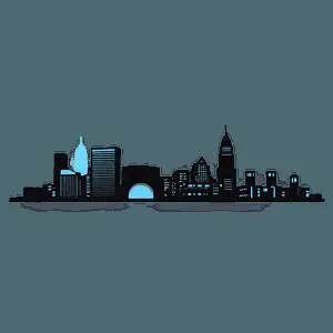 Skyline Outline PNG lot