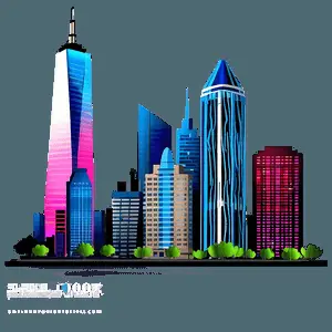 Skyscrapers of New York Skyline PNG 36