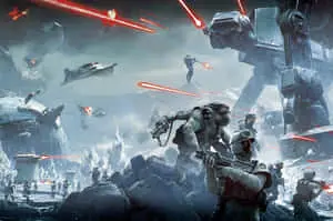 Captivating Battle Scene from a Star Wars Game