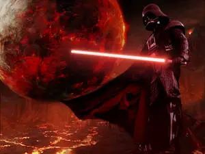 Darth Vader In Red Star Wars Landscape