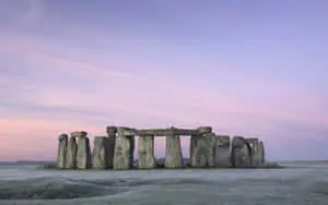 Stonehenge Under Aesthetic Purple Sky