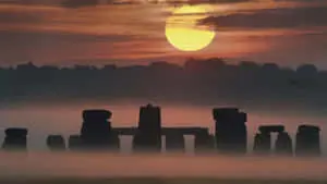 Majestic Full Moon over Stonehenge