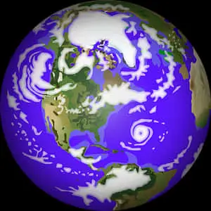 Stylized Earth Artistic Representation