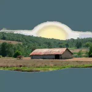 Sunny Countryside View PNG gex
