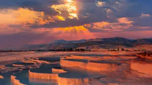  Caption: Tranquil Sunset Landscape 
