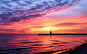 Stunning Sunset Landscape with Golden Hues