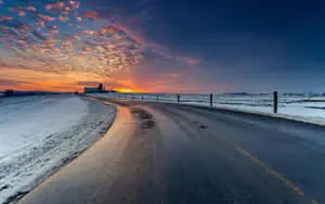 Serene Sunset Over Rolling Hills