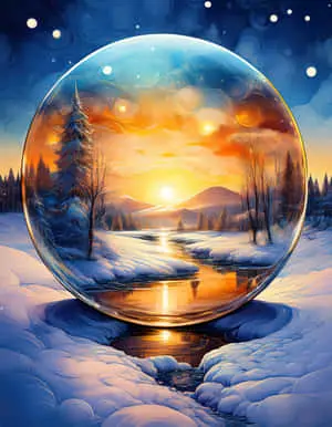 Sunset Magic in the Winter Sphere