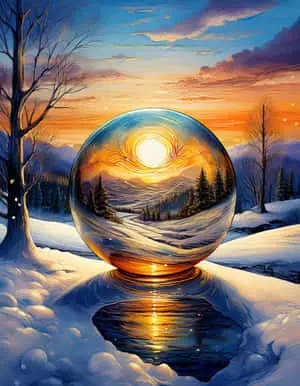 Sunset Magic in the Winter Sphere