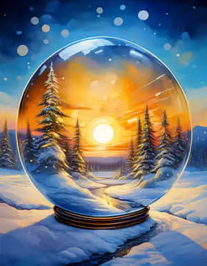Sunset Magic in the Winter Sphere