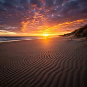 Sunset on the beach