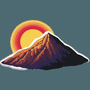 Sunset Over Mountain PNG sfb