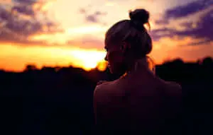  Majestic Sunset Silhouette with Soaring Trees and Tranquil Skies 