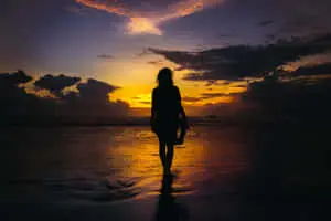 Majestic Sunset Silhouette in Nature