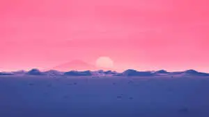 Surreal Pink Desert Sunset