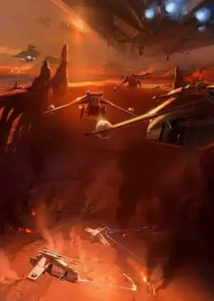 A view of The Geonosian Arena, a powerful battlefield in the Star Wars saga.