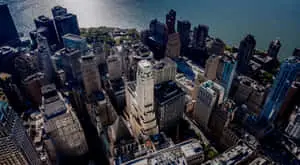 aerial view of new york city