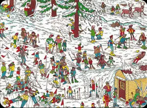 Where's Waldo Skiing Winter Sport