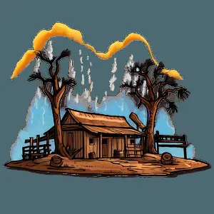 Wild West Scene Drawing PNG 05212024