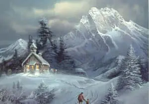 Snowy Winter Wonderland Landscape