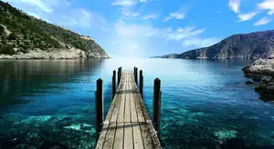 Wooden Bridge Aesthetic Landscape