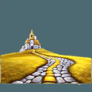 Yellow Brick Road Fantasy Landscape PNG 16